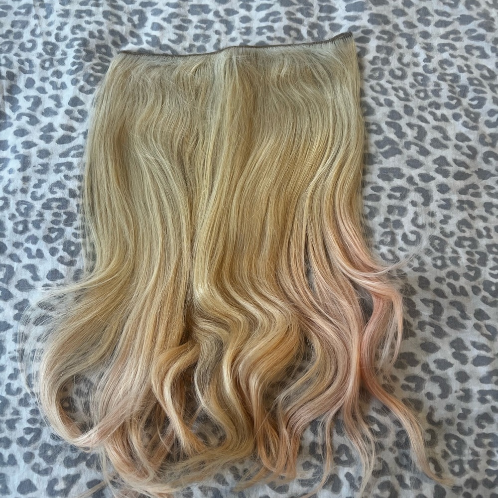 Blonde to Pink Ombre Hair Extensions